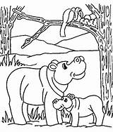 Nijlpaard Kleurplaat Stemmen sketch template