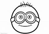 Coloring Minion Pages Simple Printable Kids Adults sketch template