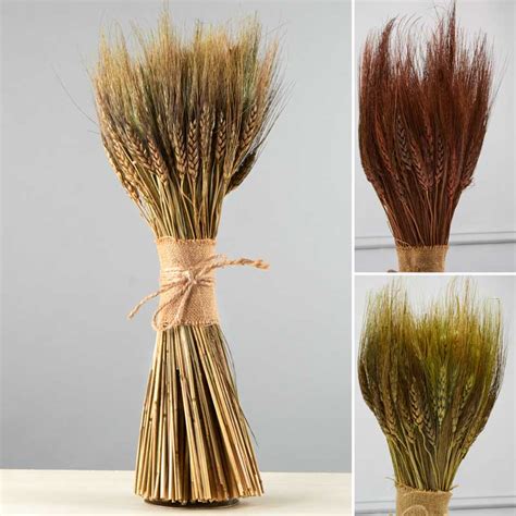 natural dried wheat bundle table decor home decor factory direct