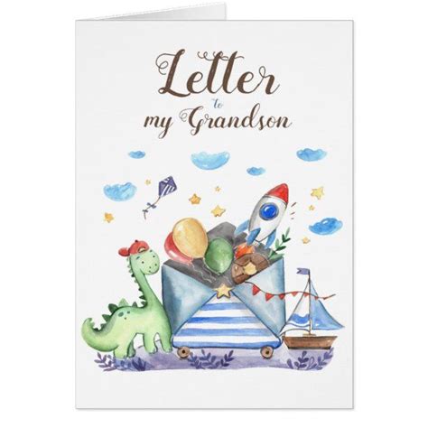 letter   grandson zazzlecom grandson gift custom greeting