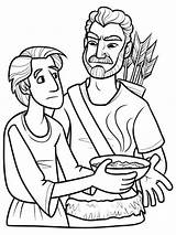 Esau Jacob Coloring Pages His Printable Isaac Bible Bowl Kids Birthright Stew Sells Birth Soup Right School Sunday Excange Para sketch template