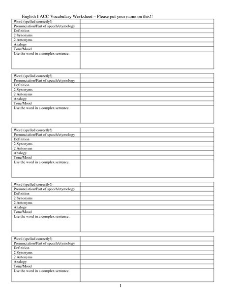 images  word definition worksheets  grade vocabulary