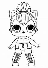 Lol Coloring Dolls Pages Doll Surprise Sheets Print Printable Kitty Size Queen sketch template