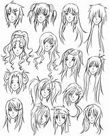 Anime Hair Hairstyles Drawing Girl Manga Boy Curly Draw Girls Female Reference Styles Short Long Ponytail Hairstyle Guy Sketch Cute sketch template