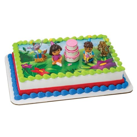 kids  character cake dora  explorer birthday celebration