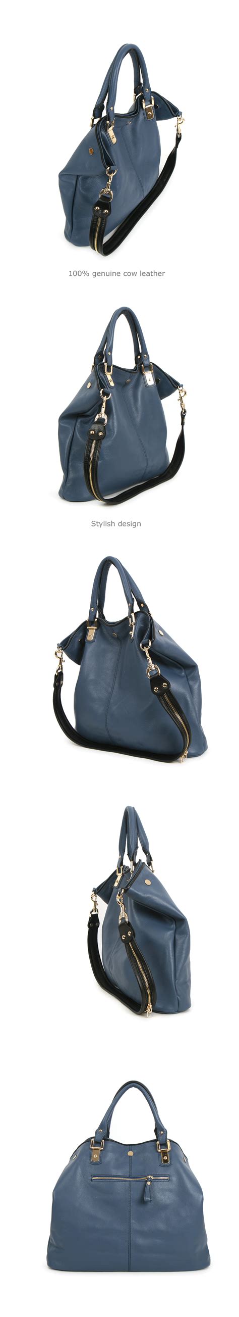 leather women bag shoulder handbag tote hobo black brown
