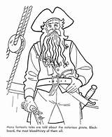 Pirate Pirates Blackbeard Piratas Colorir Adults Bajak Mewarna Mengajar sketch template