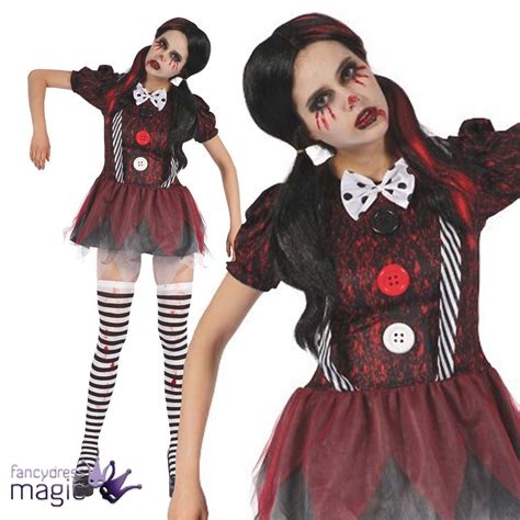 Adults Ladies Creepy Rag Broken Doll Horror Halloween Fancy Dress