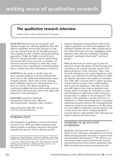 qualitative research interview qualitative research interview