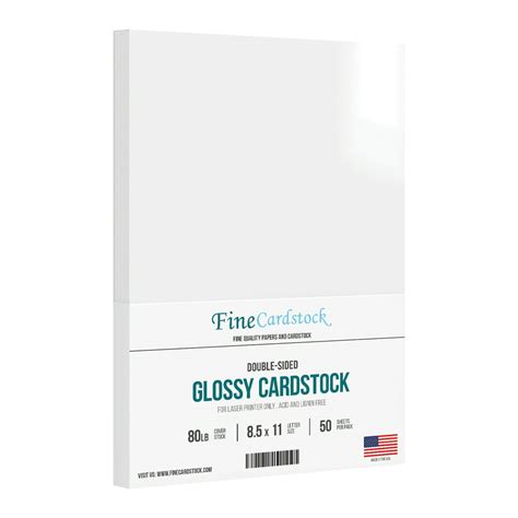 double sided gloss white card stock paper great