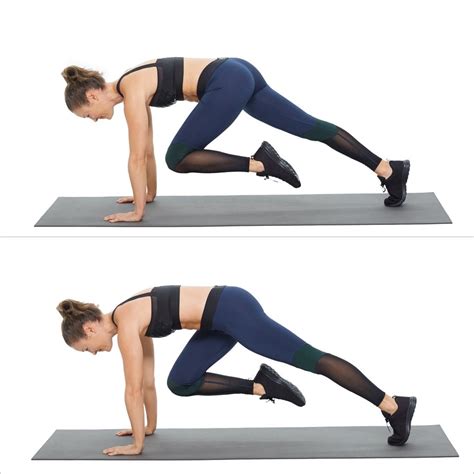 mountain climbers  minute home crossfit workout popsugar fitness photo