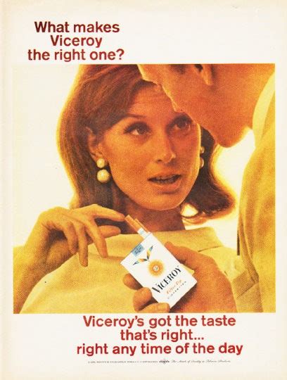 1966 Viceroy Cigarettes Vintage Ad The Right One