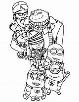 Coloring Pages Despicable Printable Minions Gru Kids Characters Colouring Daughters Color Printables Sheets Dibujos Para Colorear Print Margo Ecoloringpage Cute sketch template