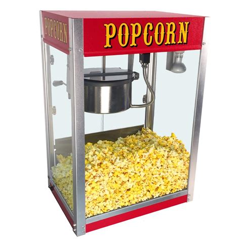 paragon theater pop  oz red stainless steel countertop popcorn machine   home depot