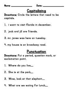 images  punctuation practice worksheets punctuation