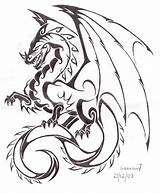 Dragon Tattoo Outline Sample sketch template