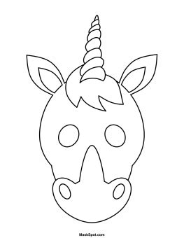 printable unicorn mask  color coloring pages  grown ups