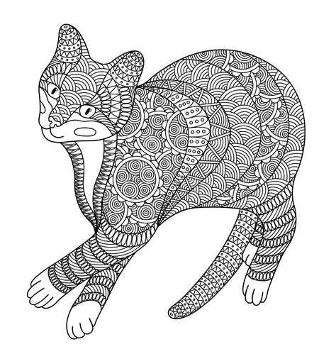 tabby cat coloring pages