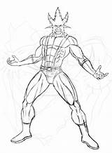 Electro Spiderman sketch template