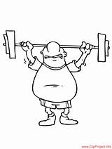Weightlifter Coloring Sheet Title sketch template