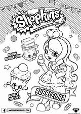 Coloring Shopkins Pages Shoppies Printable Bubbleisha Gum Bubble Dolls Season Color Print Shoppie Sweets Shopkin Flood Sheets Info Getcolorings Kids sketch template