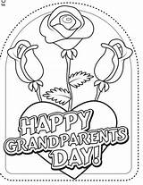 Grandparents Coloring Printable Cards Card Kids Crafts Printables Preschool Activities Pages Color Religious Template Craft Happy Worksheets Church Greeting Parents sketch template