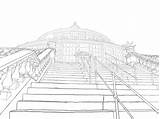 Zeichnen Perspektive Treppe Perspektivische Treppen Fluchtpunktperspektive Darstellung Pavillons sketch template