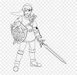 Zelda Coloring4free Pngfind Nicepng sketch template