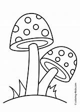 Coloring Mushroom Pages Mushrooms Printable Kids Trippy Clipart Two Colouring Drawing Books Print Simple Visit Kitty Hello Popular Fun Shroom sketch template