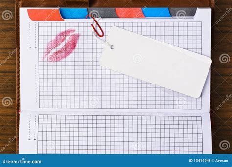 tabbed notebook stock image image  labels journal
