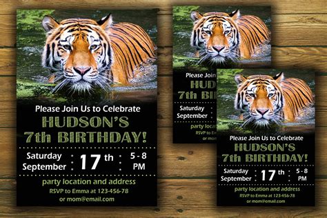 tiger birthday invitation tiger birthday invite jungle