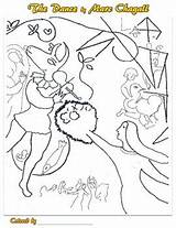 Chagall Marc Coloring Portrait Pages Followers sketch template