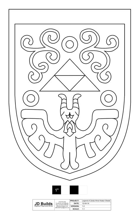 zelda shield coloring page pages sketch coloring page