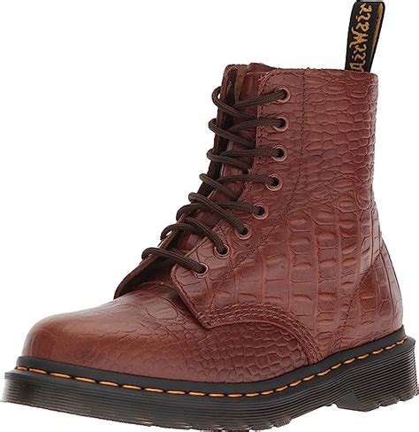 dr martens womens pascal croc ankle boots brown dark brown   uk  eu amazoncouk