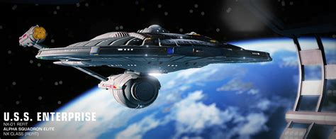 uss enterprise nx  refit  snipeya  deviantart