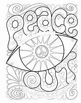 Coloring Peace Pages Hippie Thaneeya Mcardle Drawing Adult Sheets Color Book Books Bible Printable Mandala Groovy Print Signs Open Zeichen sketch template