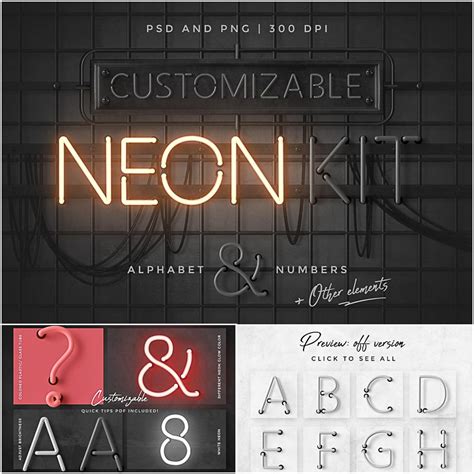 neon alphabet kit