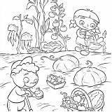 Coloring Little Einstein Quincy Fruits Growing Lot sketch template