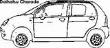 Chery Qq Daihatsu Charade Dimensions Coloring Car sketch template