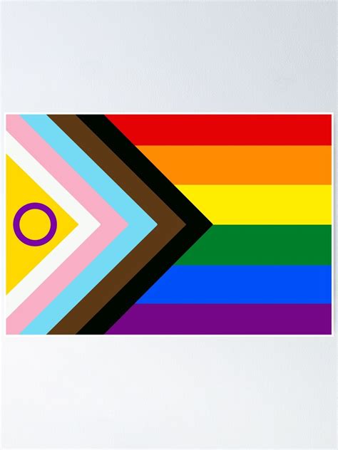 intersex inclusive progress pride flag poster for sale by