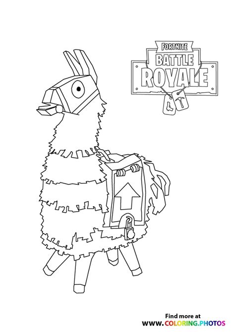 fortnite llama coloring page printable