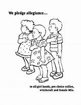 Pledge Coloring Allegiance Pages Getcolorings Printable Teach Reach Girls sketch template