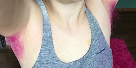 10 hairy lady armpits treated with pretty pastel hair dye