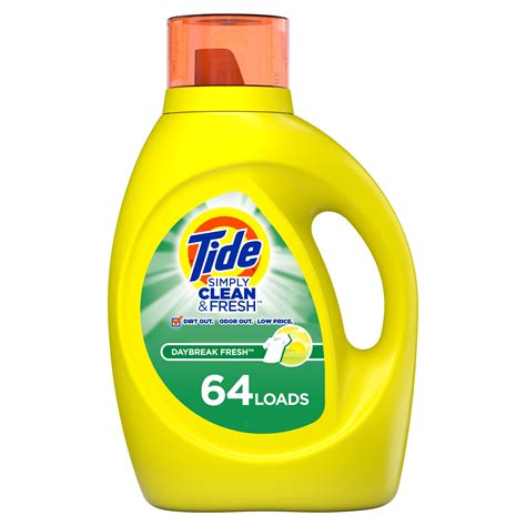 tide simply clean fresh  liquid laundry detergent daybreak fresh