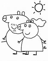 Coloring Peppa Pig Pages sketch template