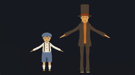 Professor Layton And Luke Triton 3d Model By Thepianomonster [cdbcccd