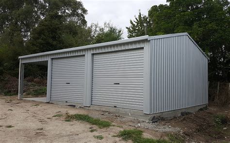 awning attached garage built  life totalspan  zealand