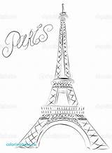 Eiffel Tower Paris Drawing Coloring Pages Outline Sketch Stock Drawings Depositphotos Vector Tour French Easy Colouring Visit Illustration Getcolorings Draw sketch template