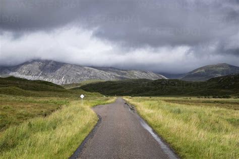 uk scotland achfary single track road  highlands stock photo