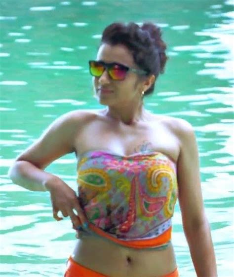 trisha hot bikini in aranmanai 2 hot hotter hottest hot bikini navel indian actresses